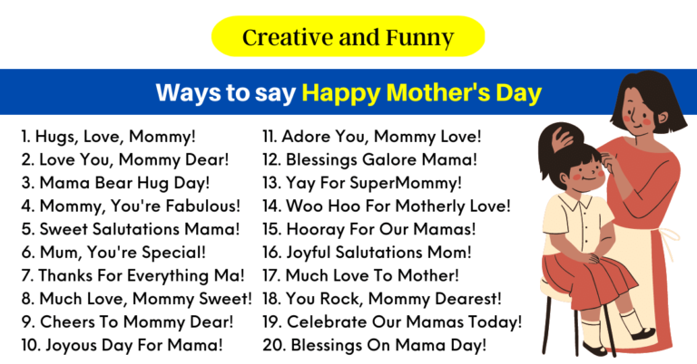 Creative And Funny Ways To Say Happy Mother S Day