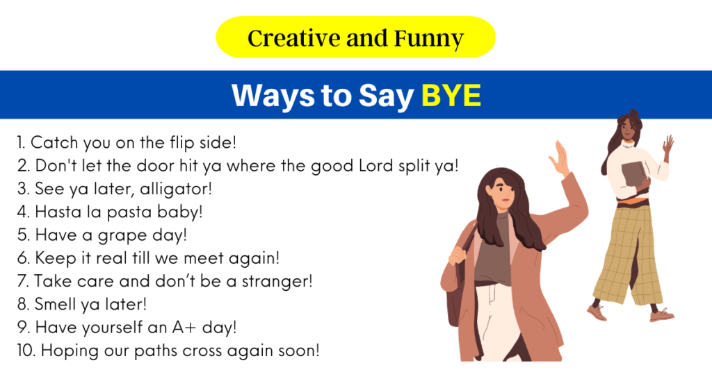 Ways to Say BYE