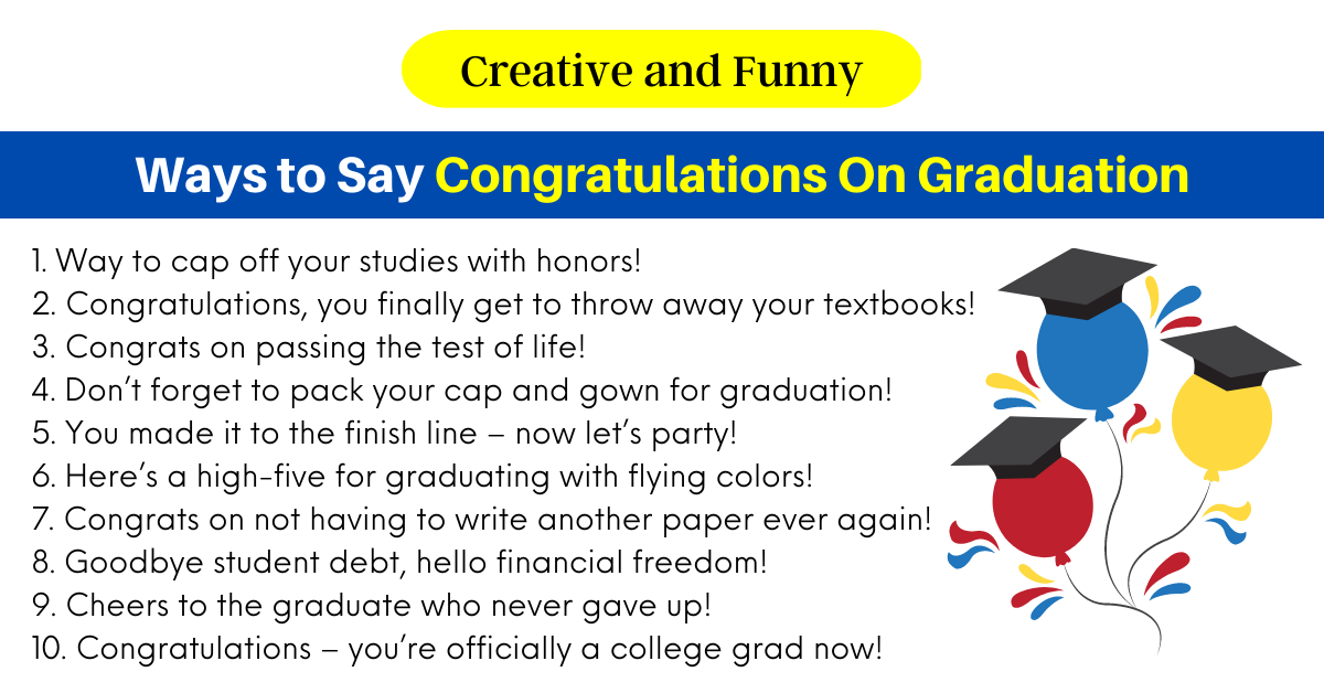 Ways to Say Congratulations On Graduation