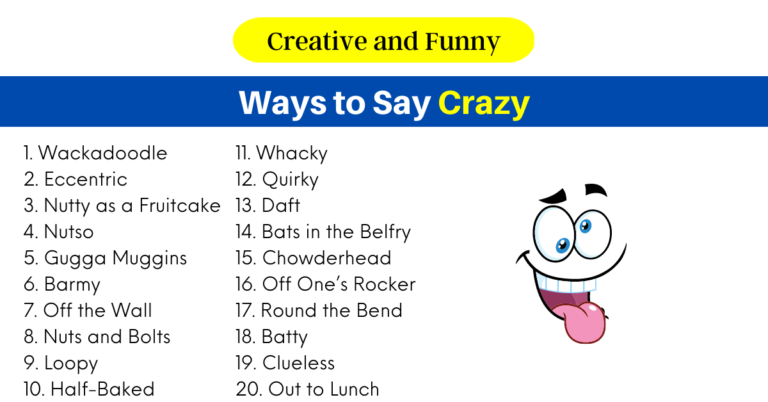 100 Creative and Funny Ways to Say Crazy (2024)