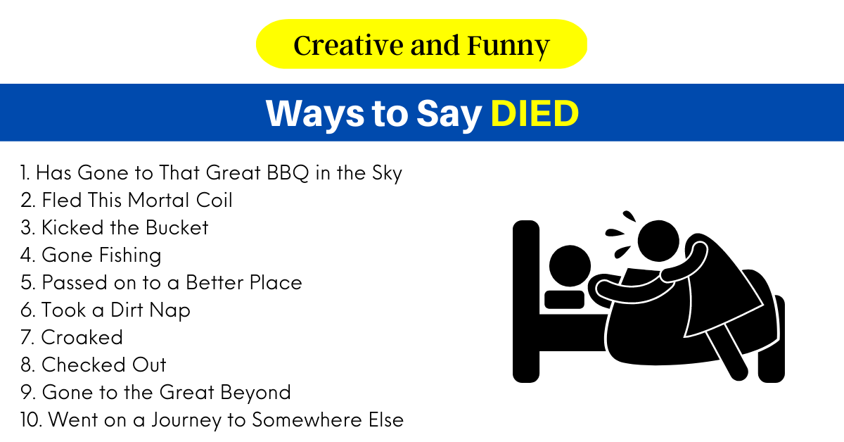Ways to Say DIED