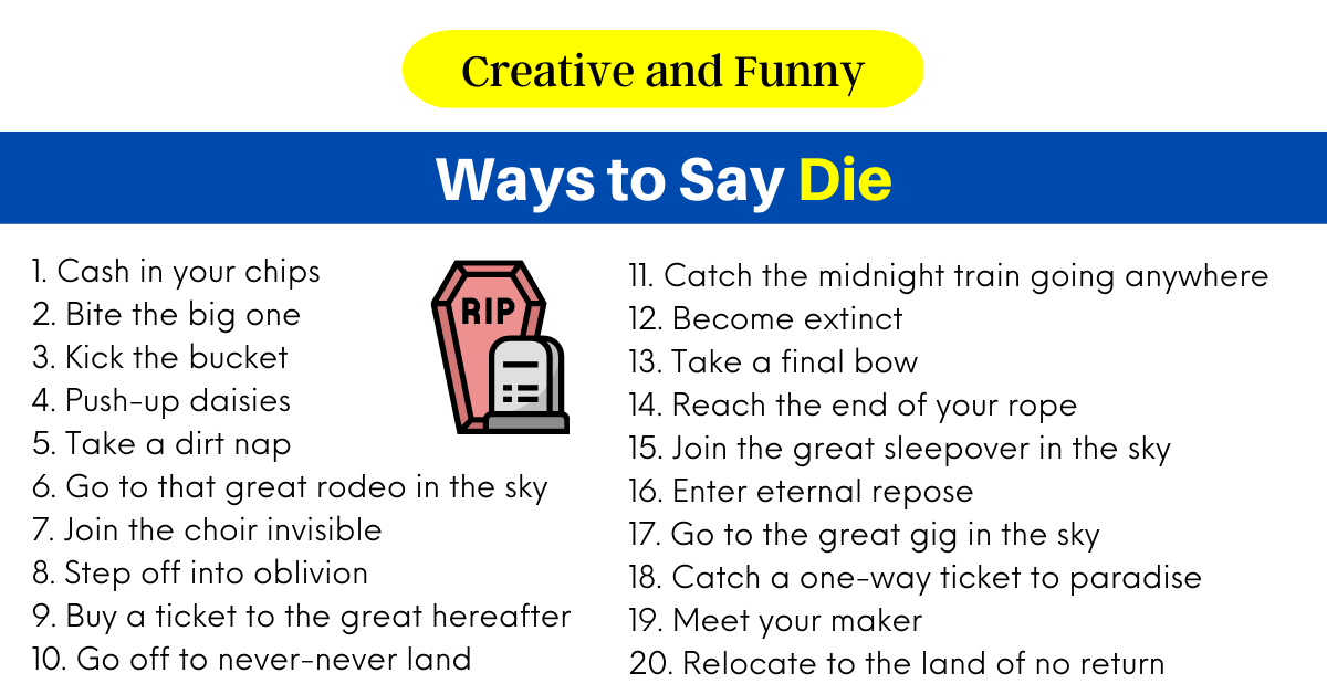Ways to Say Die
