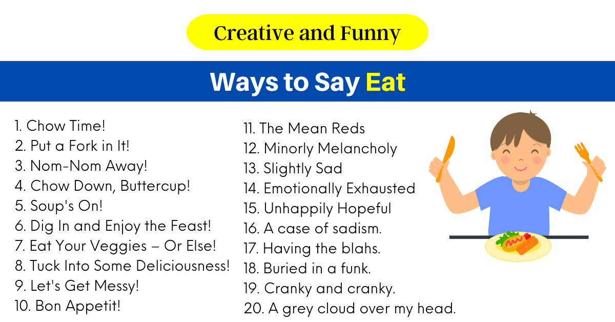 120 Creative And Funny Ways To Say Eat 2024 