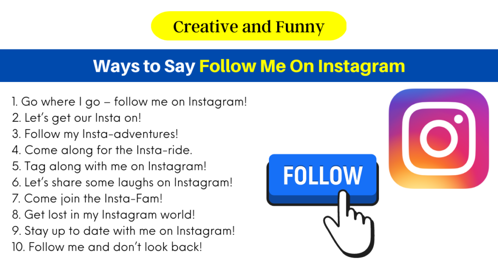 Ways to Say Follow Me On Instagram