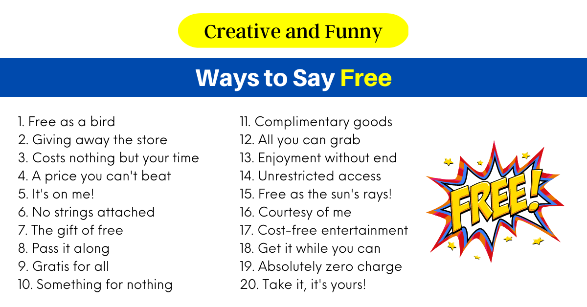 Ways to Say Free