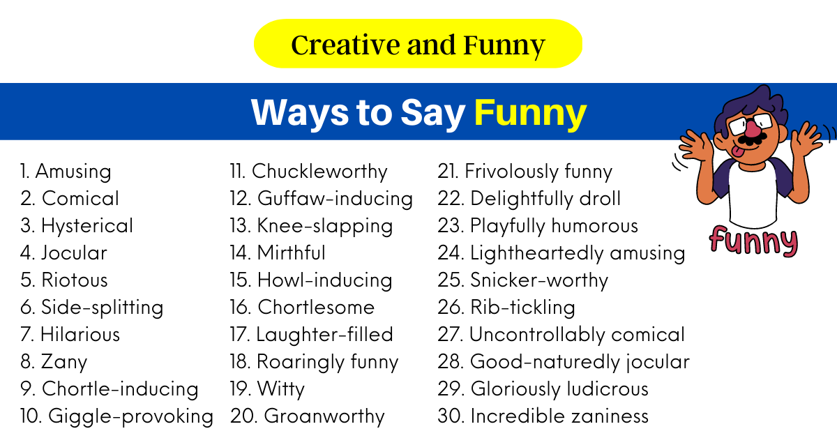 Ways to Say Funny