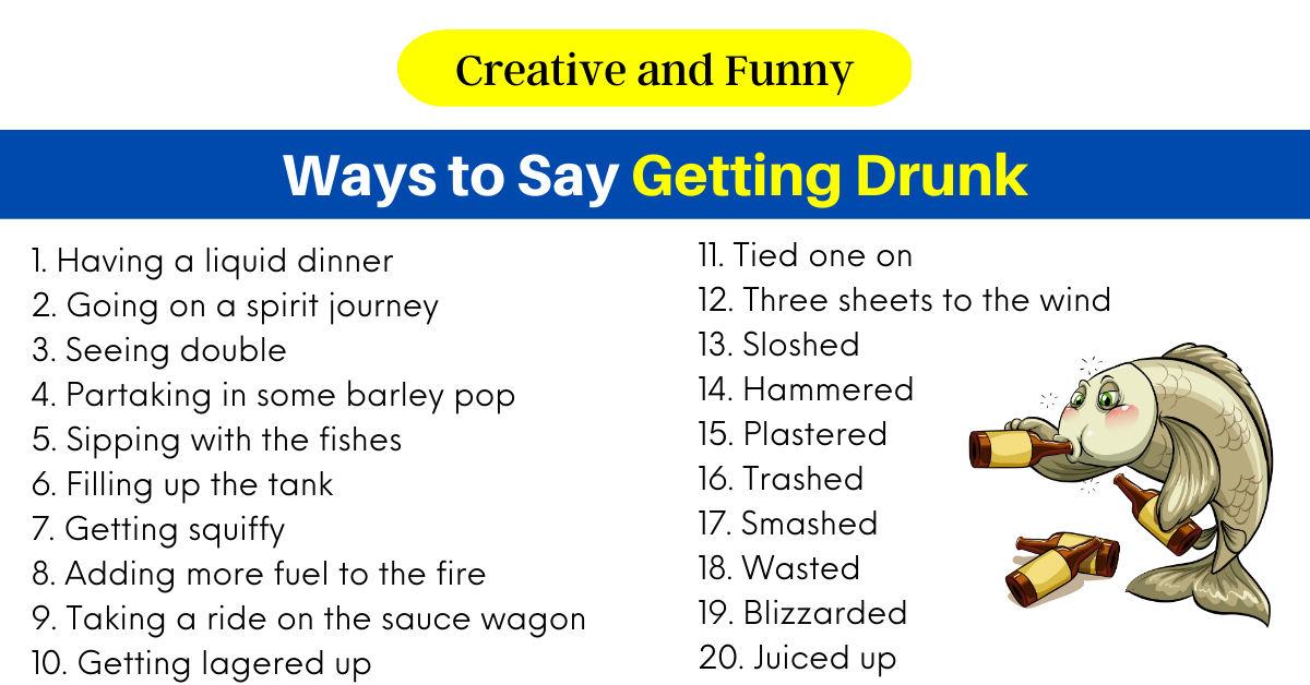 Ways to Say Getting Drunk