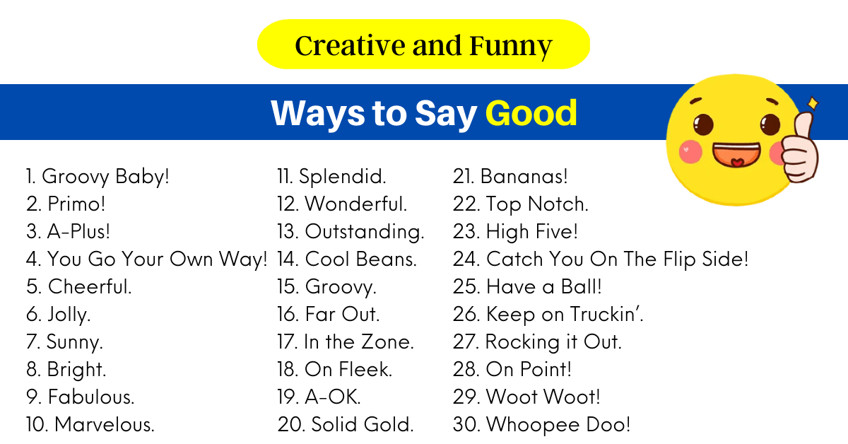 Ways to Say Good