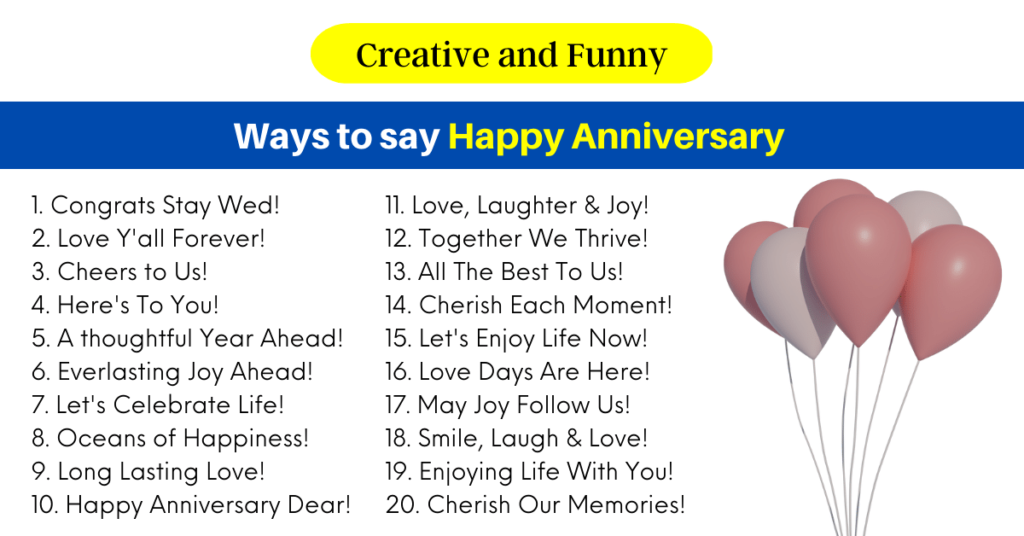 How To Say Happy Anniversary In Another Way