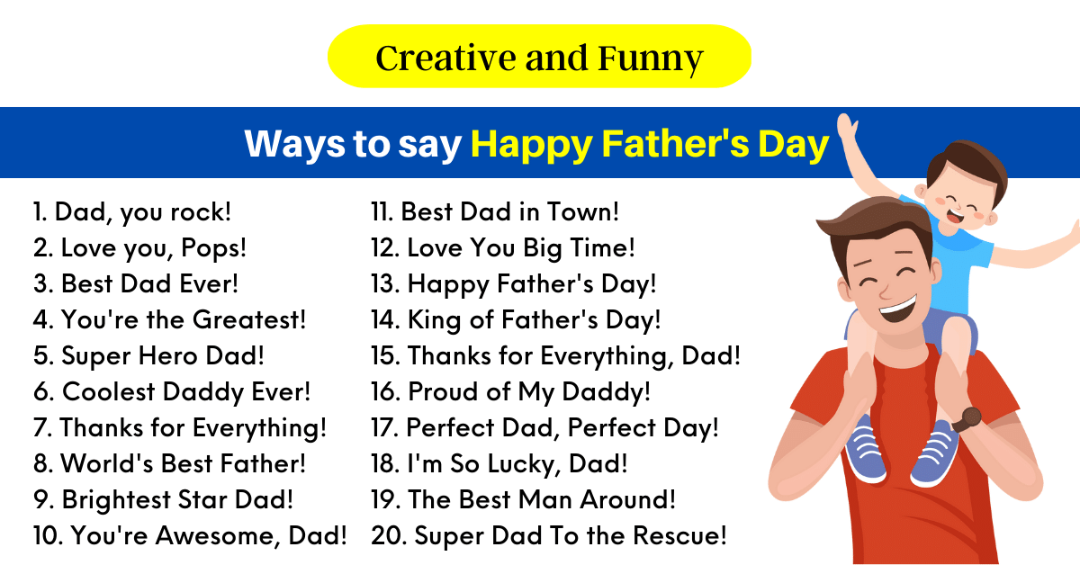 Ways to say Happy Fathers Day