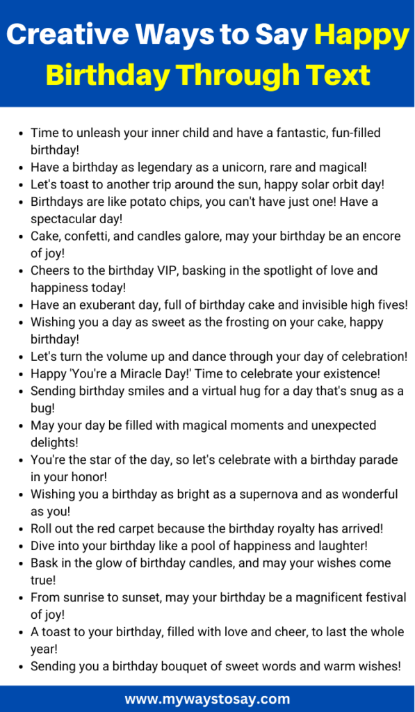 180 Funny Ways to Say Happy Birthday Through Text (2024)