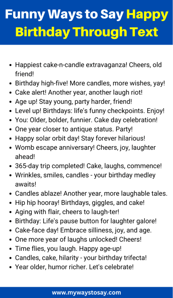 180 Funny Ways to Say Happy Birthday Through Text (2024)