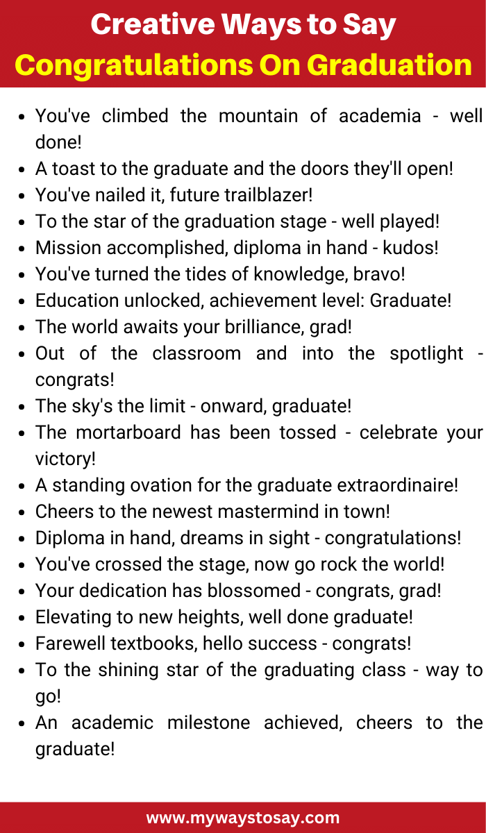 Creative Ways to Say Congratulations On Graduation