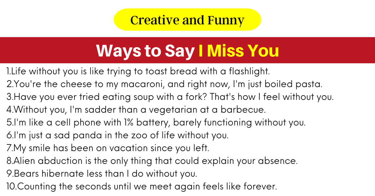 Ways to Say I Miss You