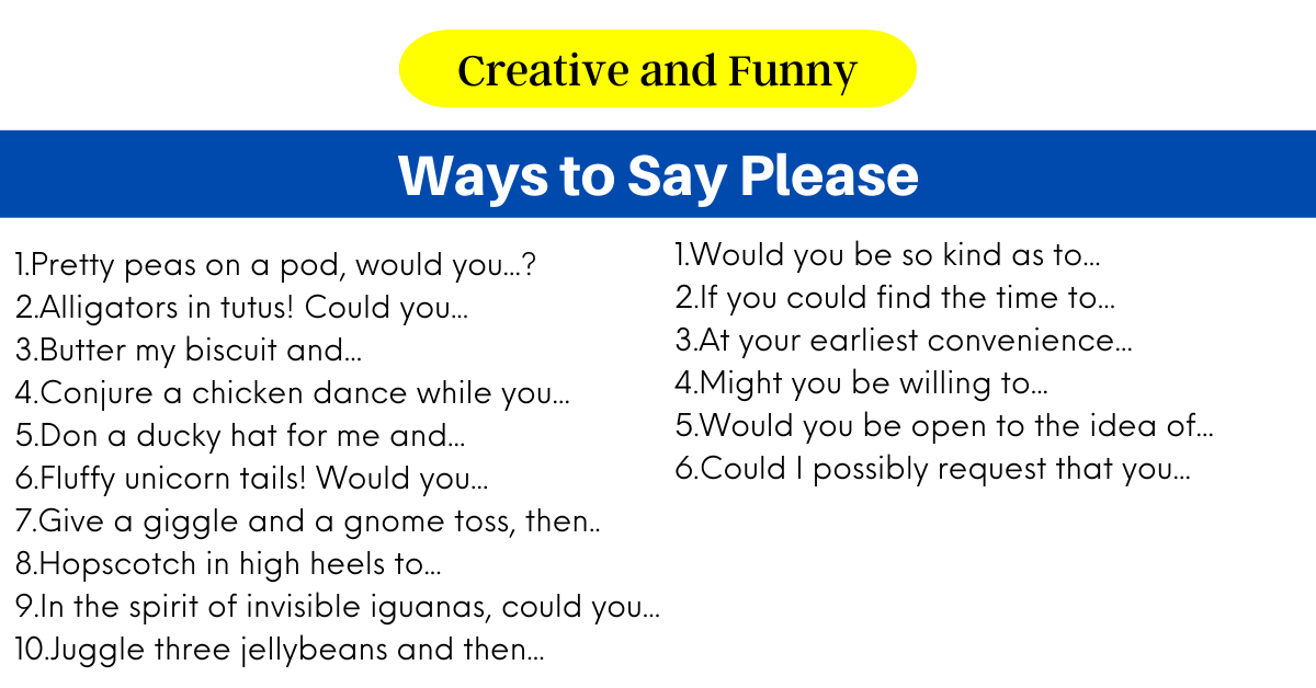 Ways to Say Please