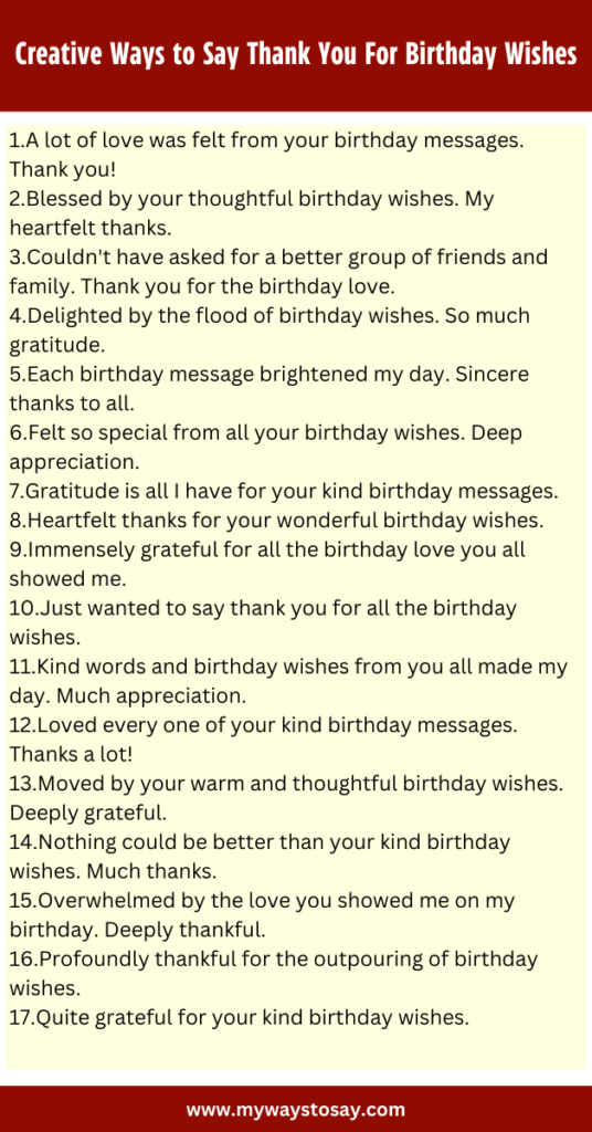 135+ Creative and Funny Ways to Say Thank You For Birthday Wishes ...