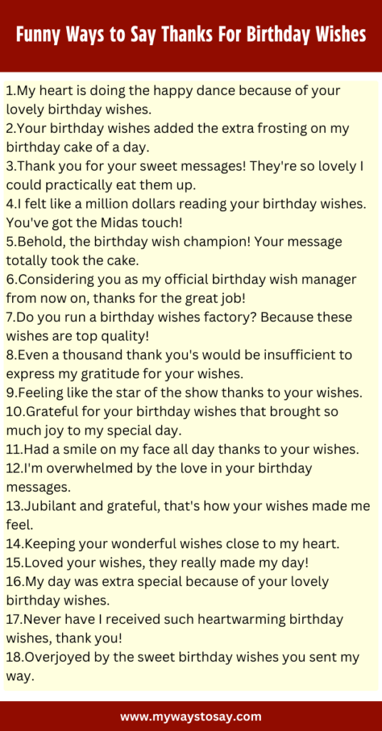 370+ Funny Ways to say Thanks For Birthday Wishes (2024)