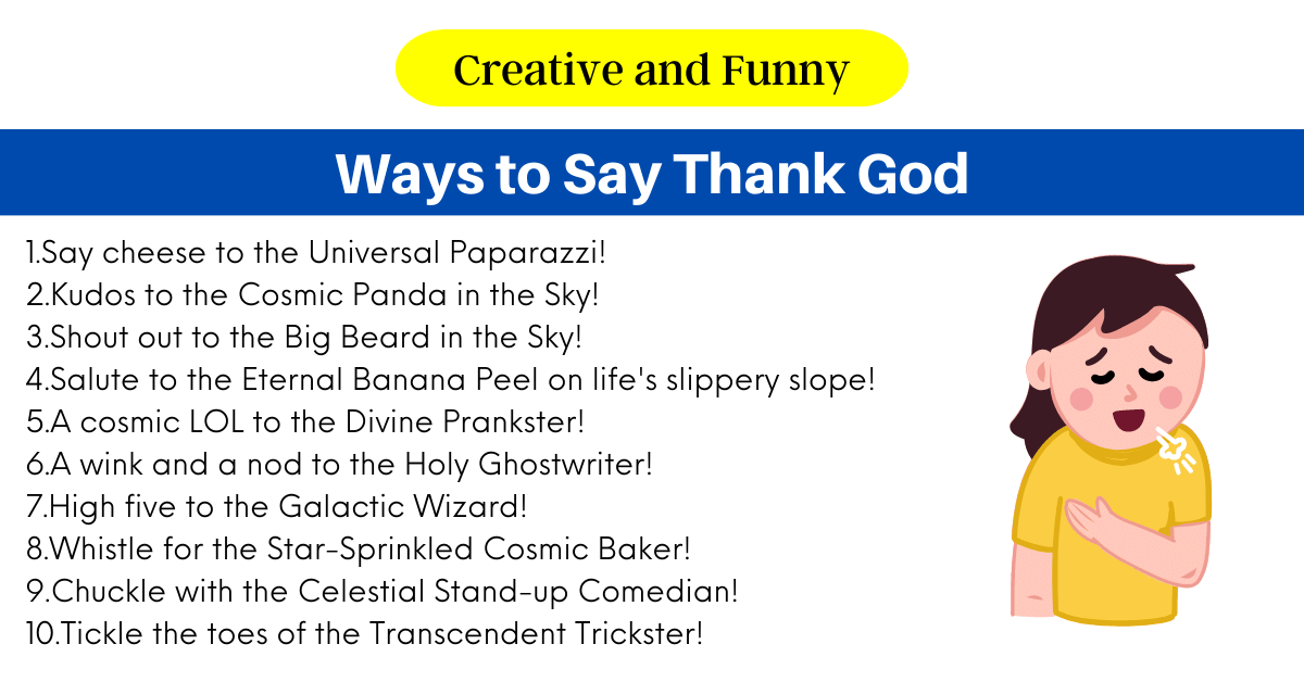 Different Way To Say Thank God