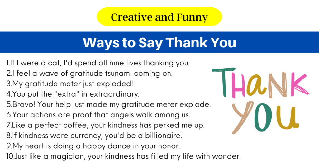 Ways to Say Thank You