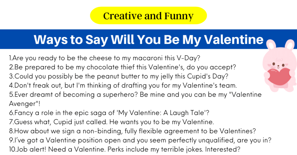 Ways to Say Will You Be My Valentine
