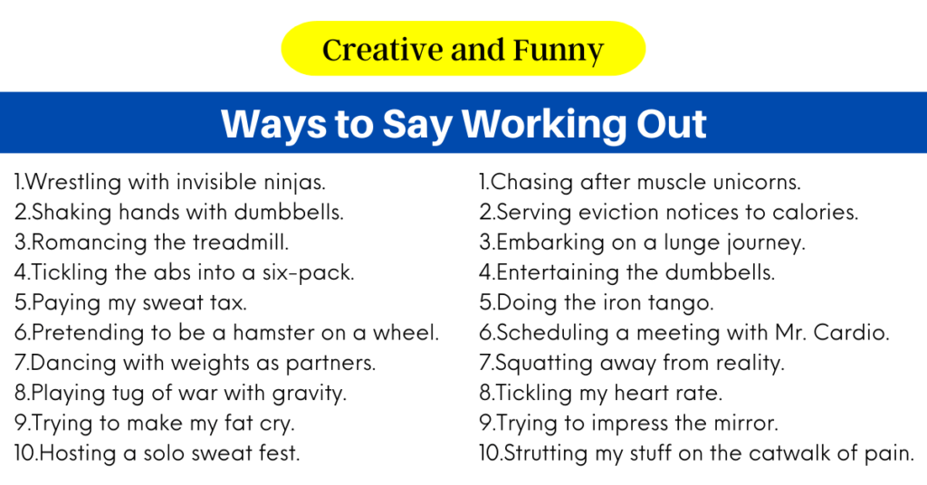 Ways to Say Working Out