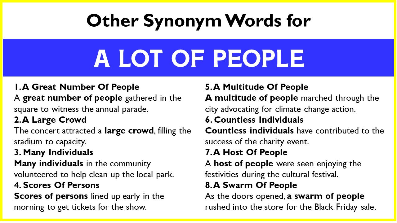 Other Synonym Words for “A Lot Of People”